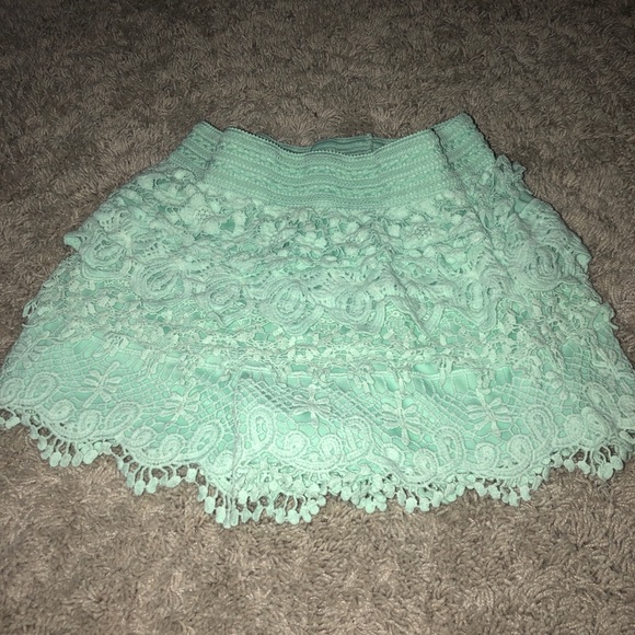 Teal scaffolded shorts - Picture 1 of 1